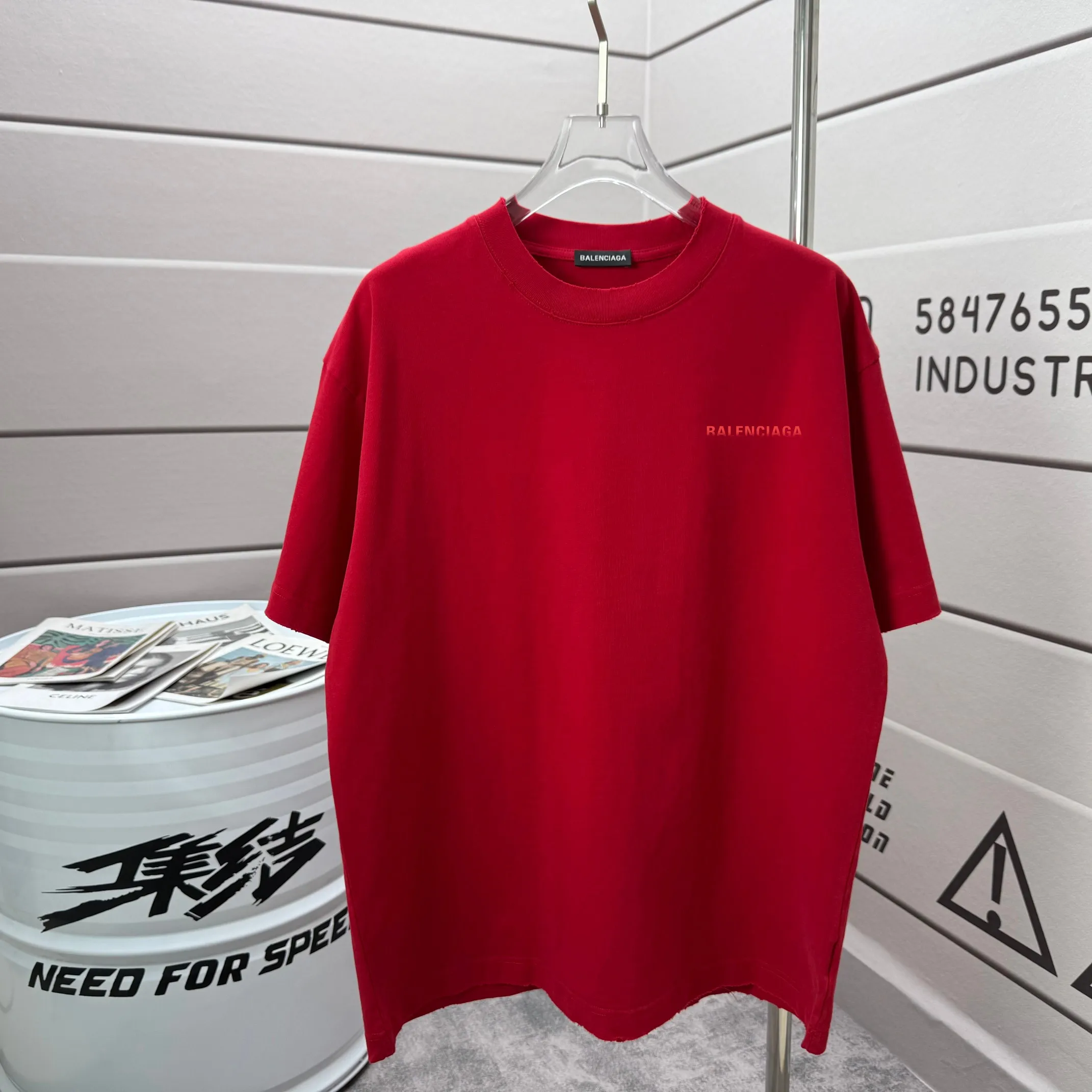 # * Balenciag*2026 New Arrival 320 tee Same Style : Red Size :S M L XL XXL Size： S （90-130 ） M （120-150 ） L （140-165 ） XL （160-180 ） XXL （180-210 ）